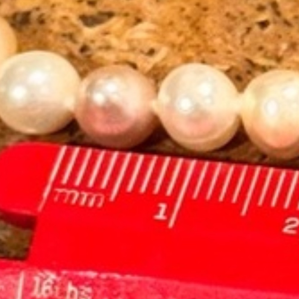 Authentic Pearl Necklace 70” multicolored Single Strand Pink Cream Tan Elegant - Picture 13 of 13